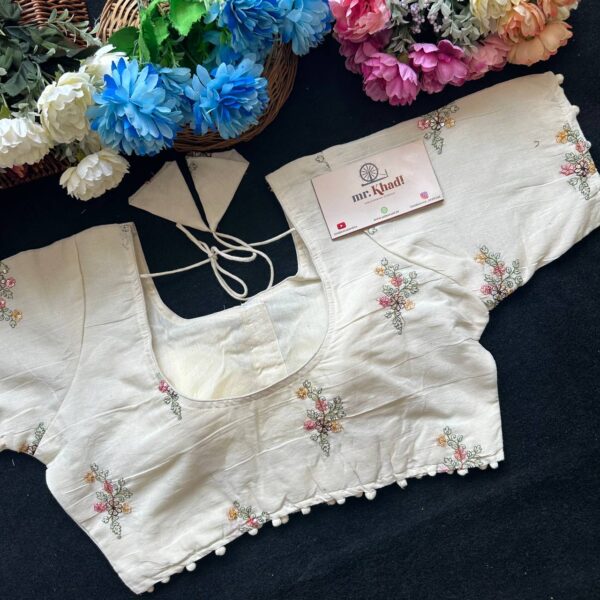 Pure Khadi Cotton Diable Blouse - Image 2
