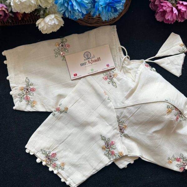 Pure Khadi Cotton Diable Blouse - Image 3