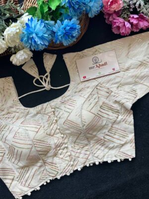 Pure Camric Cotton Half Seleeve Blouse