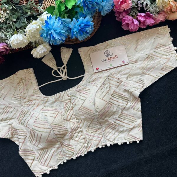 Pure Camric Cotton Half Seleeve Blouse