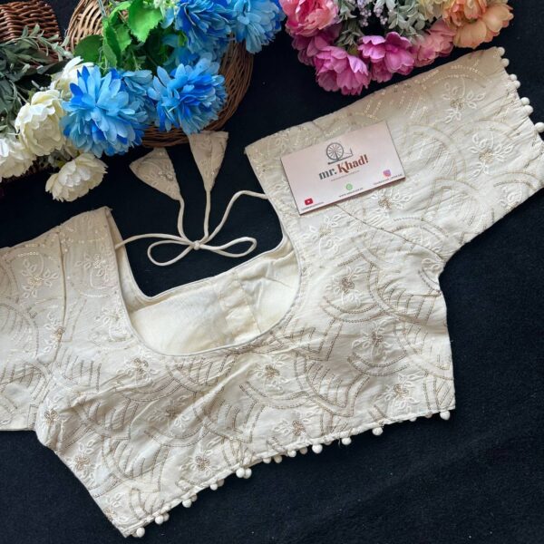 Pure Camric Cotton Desginer Blouse - Image 3