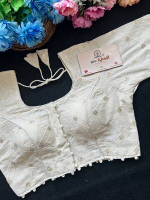 Designer Blouse - Pure Camric Cotton Diable
