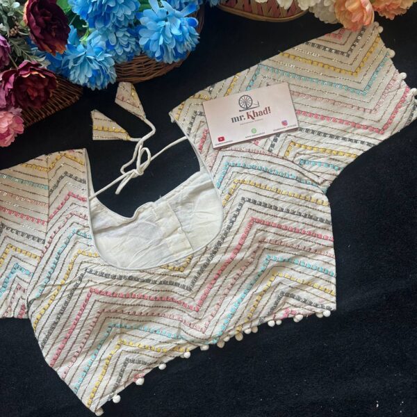 Zig Zag Designer Colorful Blouse - Image 2