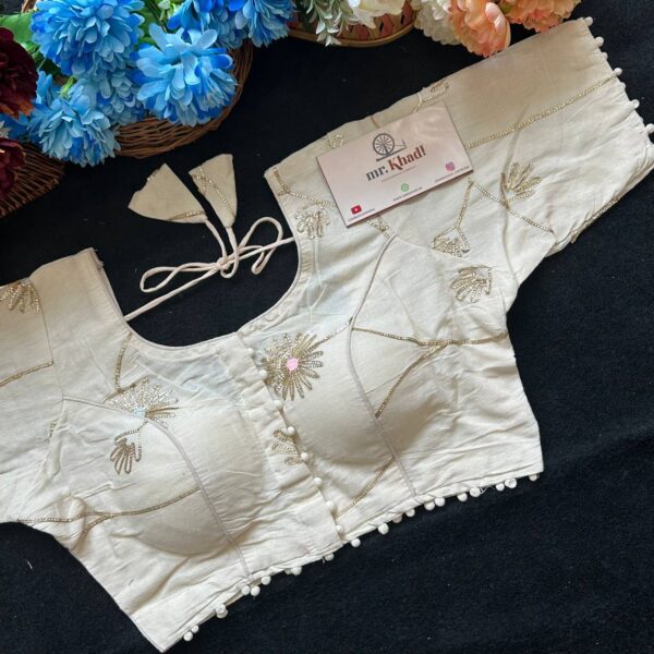 Gota Pati Flower Designer Blouse