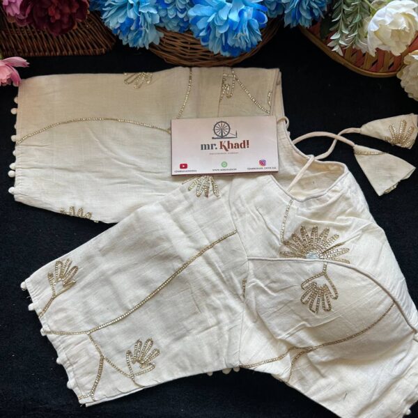 Gota Pati Flower Designer Blouse - Image 2
