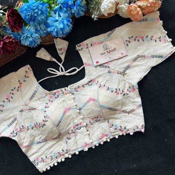 Pure Camric Cotton Diable Fancy Blouse