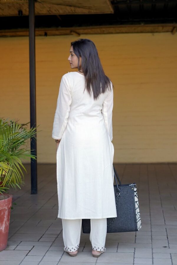 Khadi Cotton Kurti and Bottom Set - Image 2