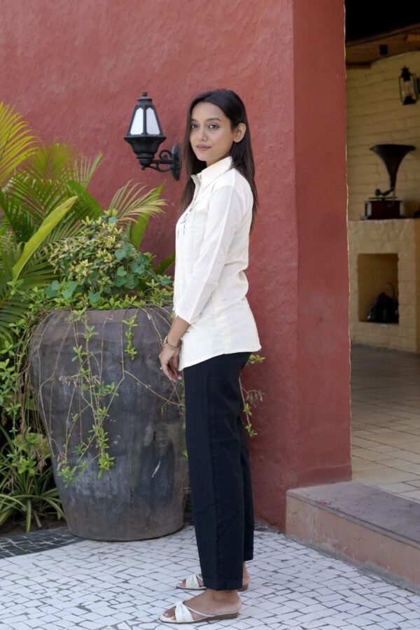Off-White Khadi Cotton Shirt - Image 3