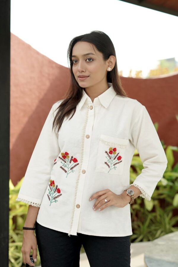Hand-Worked Khadi Cotton Tops - Image 3