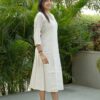 Elevate Your Everyday Mirror Work Khadi Cotton Kurti - Image 3
