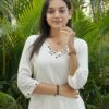 Elevate Your Everyday Mirror Work Khadi Cotton Kurti - Image 4