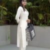 Khadi Cotton Foli Mirror V Neck Kurti And Pant Set - Image 3