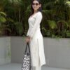 Khadi Cotton Foli Mirror V Neck Kurti And Pant Set - Image 5