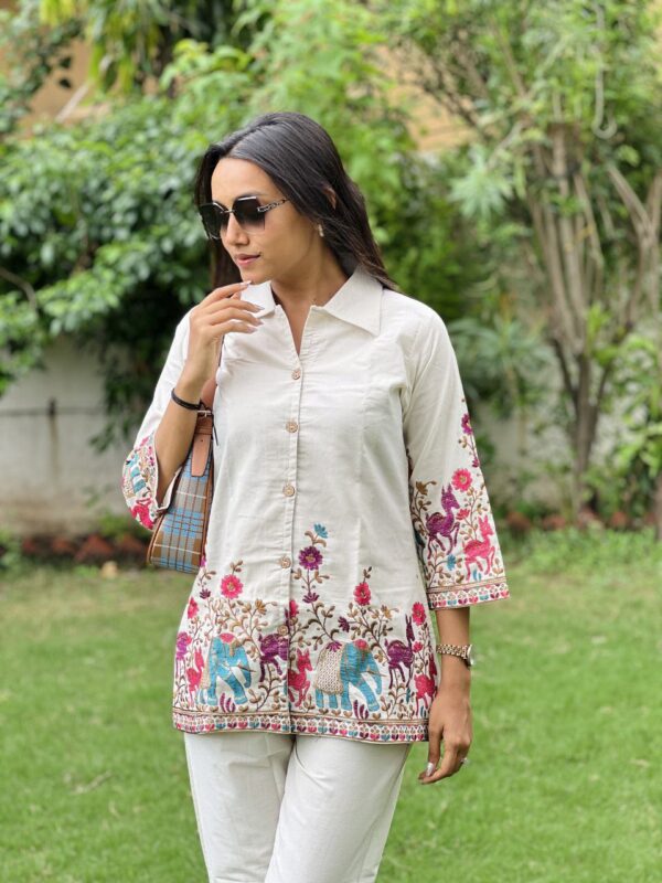 Breezy Khadi Cotton New Design Lunch  Co Ord Set - Image 4